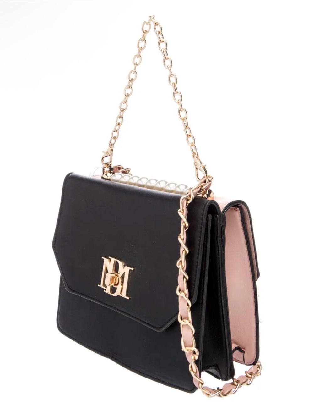 Badgley Mischka Black/Blush Double Bag